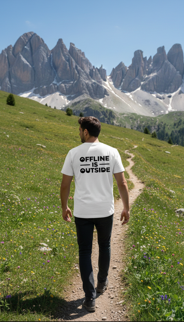 OFFLINE IS OUTSIDE // HigherBlanks Premium T-Shirt